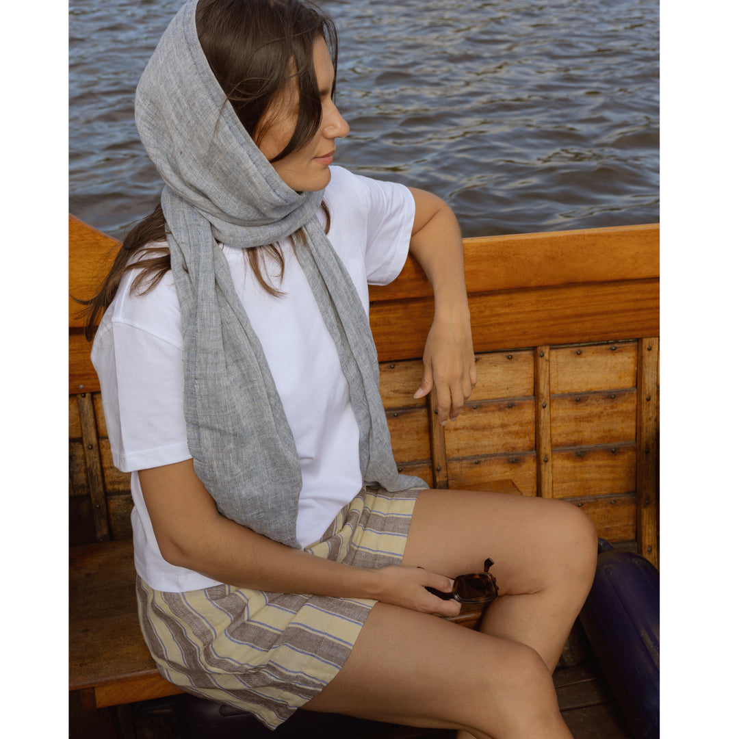 Leinenshorts für die Sauna, für Damen und Herren
