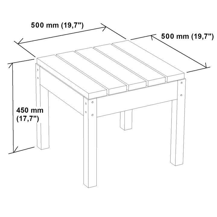Sauna table T-1