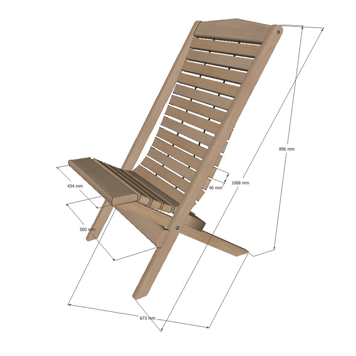 Chaise de sauna W-100