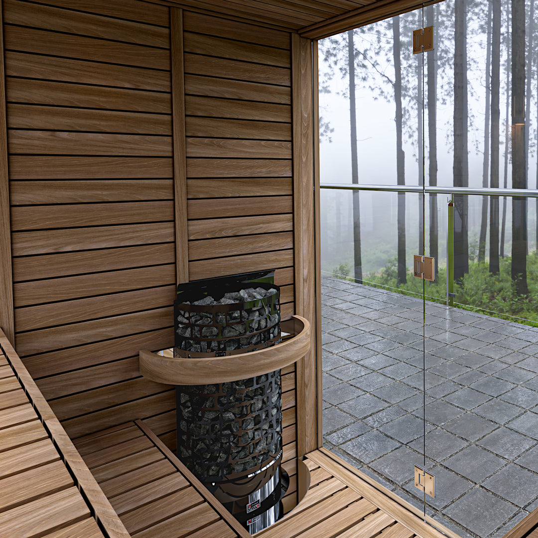 Sawo Aries Wall Stufa per sauna in nero