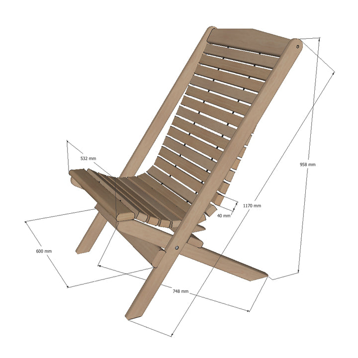 Chaise de sauna W-120